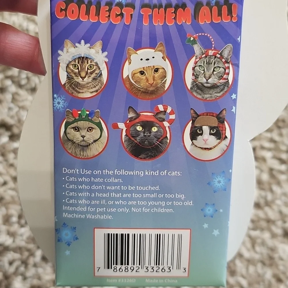Holiday Cat Hats - White Polar Bear Hat $7ea Or 2 For $12